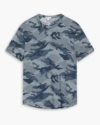 James Perse Camouflage-print slub cotton-jersey T-shirt - Blue Blue