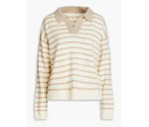 Breton striped wool and cashmere-blend sweater - Neutral