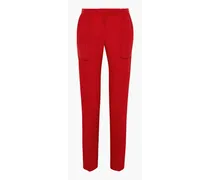 Twill straight-leg pants - Red