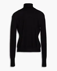 Frame Denim Wool and silk-blend turtleneck top - Black Black