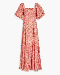 byTiMo Sequin-embellished floral-print georgette maxi dress - Pink Pink