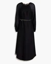 Zimmermann Belted linen and ramie midi dress - Black Black