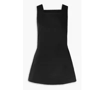 Cotton-drill mini dress - Black