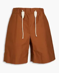 Jil Sander Cotton-poplin shorts - Brown Brown