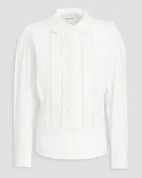 Antik Batik Diane ruffled broderie anglaise-trimmed cotton-poplin blouse - White White