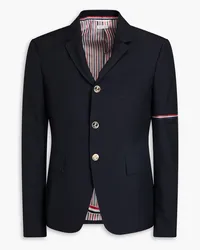 Thom Browne Grain de poudre wool-blend blazer - Blue Blue