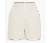 Linen-blend shorts - Neutral
