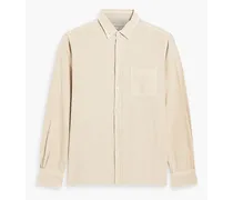 Arsene brushed cotton-twill shirt - Neutral