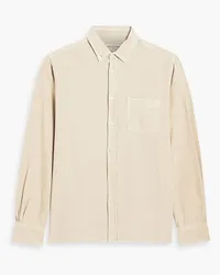 Officine Generale Arsene brushed cotton-twill shirt - Neutral Neutral