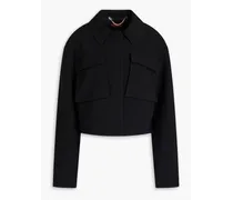 Cropped crepe jacket - Black