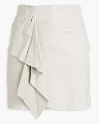 IRO Zyrma draped leather mini skirt - White White