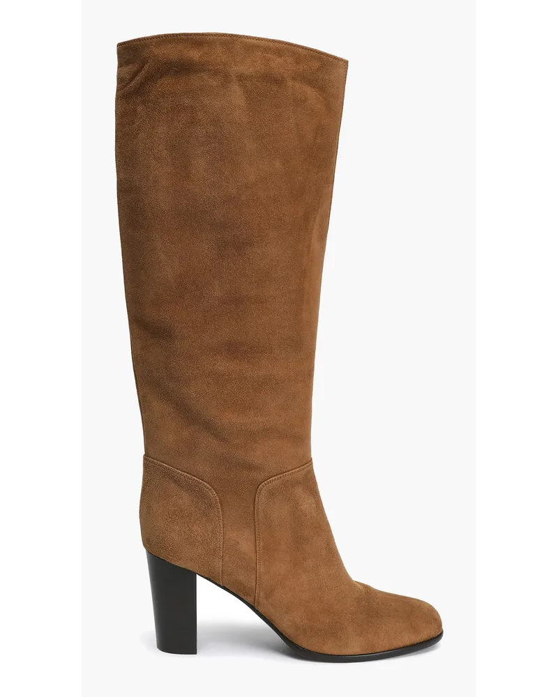 Sergio Rossi Suede knee boots - Brown Brown