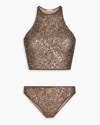 Oséree Sequined bikini - Brown Brown