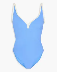 Lisa Marie Fernandez Maria piped swimsuit - Blue Blue