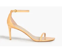 Patent-leather sandals - Orange