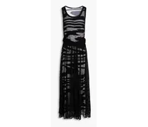 Jacquard-knit maxi dress - Black