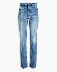 Maison Margiela Faded high-rise straight-leg jeans - Blue Blue