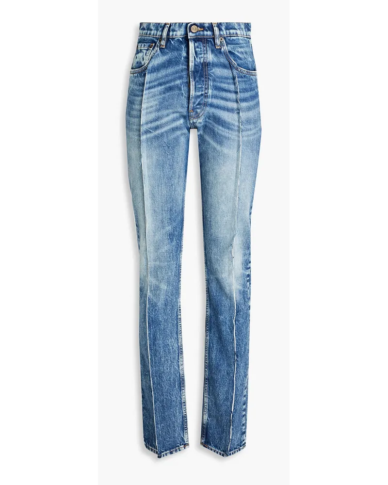 Maison Margiela Faded high-rise straight-leg jeans - Blue Blue