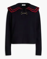 Sandro Wool polo sweater - Blue Blue