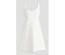Cutout stretch-knit mini dress - White