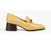 Perrine embellished leather loafers - Yellow