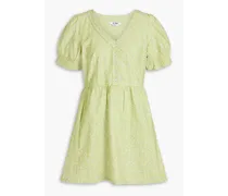 70s paisley-print cotton mini dress - Green