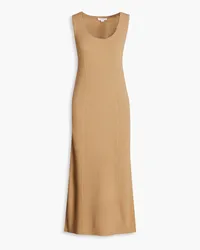 Vince Ribbed wool and cashmere-blend midi dress - Neutral Neutral