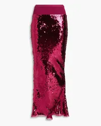 Rick Owens Sequined silk-chiffon maxi skirt - Purple Purple