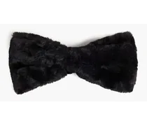 Knotted velvet headband - Black