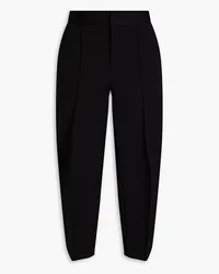 Vince Cropped stretch-crepe tapered pants - Black Black