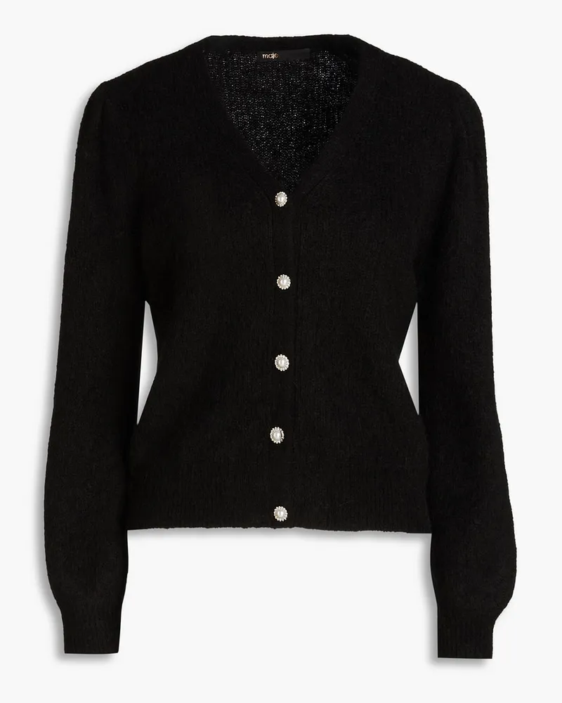 Maje Brushed knitted cardigan - Black Black