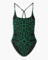 AGUA BENDITA Guajira embellished swimsuit - Green Green