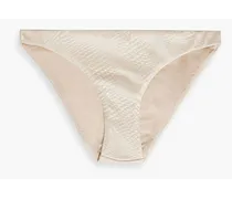 Ashley stretch-jacquard low-rise bikini briefs - Neutral