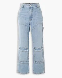 GRLFRND Milla cropped high-rise straight-leg jeans - Blue Blue