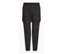 Convertible zip-detailed shell track pants - Black