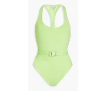 Nevis belted swimsuit - Green