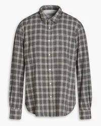 Officine Generale Lipp checked flannel shrit - Gray Gray