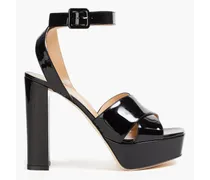 Vernice patent-leather platform sandals - Black