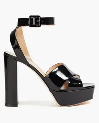 Sergio Rossi Vernice patent-leather platform sandals - Black Black