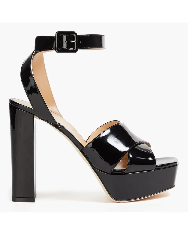 Sergio Rossi Vernice patent-leather platform sandals - Black Black