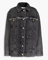 Ganni Acid-wash denim jacket - Black Black