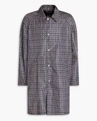 Dunhill Houndstooth shell coat - Blue Blue