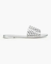 Giuseppe Zanotti Adelia crystal-embellished PVC slides - Metallic Metallic