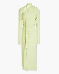 Victoria Beckham Cutout ruched jersey maxi dress - Green Green