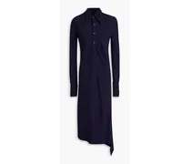 Aila asymmetric woven midi shirt dress - Blue