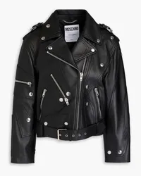 Moschino Leather biker jacker - Black Black