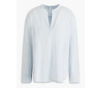 Cotton-mousseline blouse - Blue
