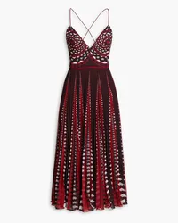 Altuzarra Oceanid pleated printed chiffon midi dress - Red Red