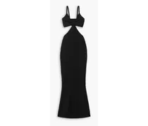 Serita cutout cotton-blend maxi dress - Black
