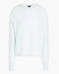 James Perse Cashmere and cotton-blend hoodie - Blue Blue